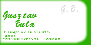 gusztav bula business card