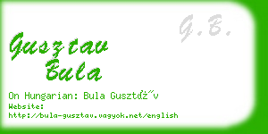 gusztav bula business card